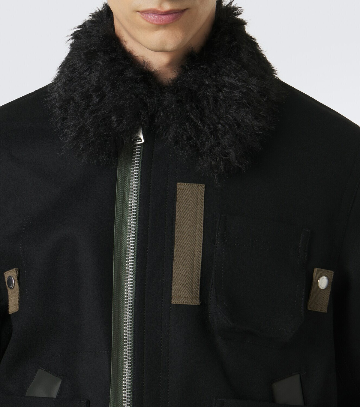 Sacai Wool blouson jacket