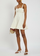 Clea Odette Cotton-blend Midi Dress White