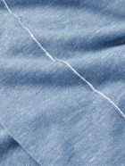 ERMENEGILDO ZEGNA - Mélange Silk, Cashmere and Linen-Blend Sweater - Blue