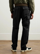 TOM FORD - New Enzyme Straight-Leg Cotton-Twill Drawstring Cargo Trousers - Black