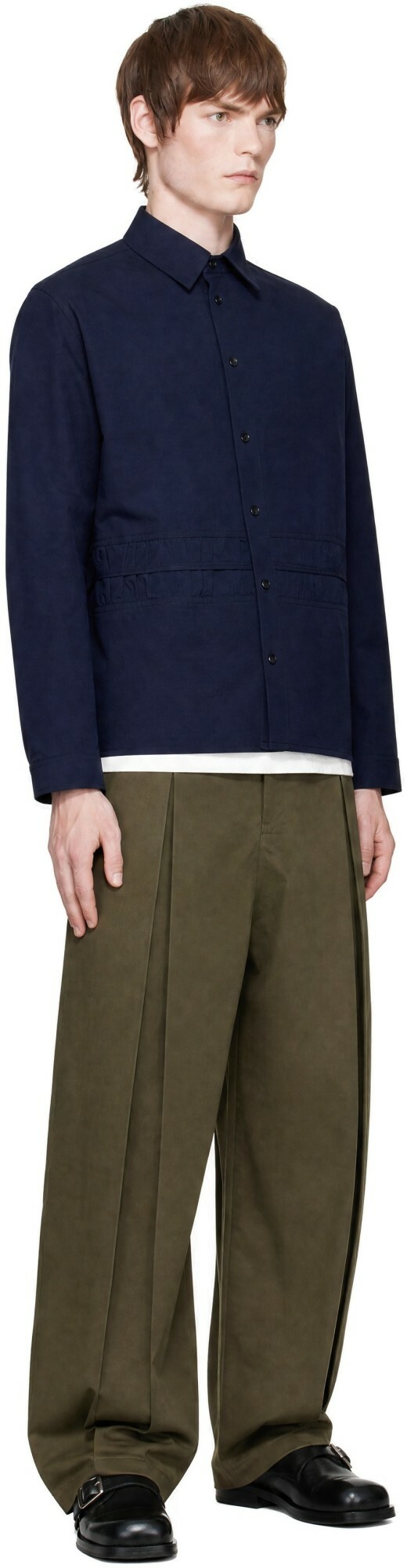 SAGE NATION Navy Fossil LS Shirt
