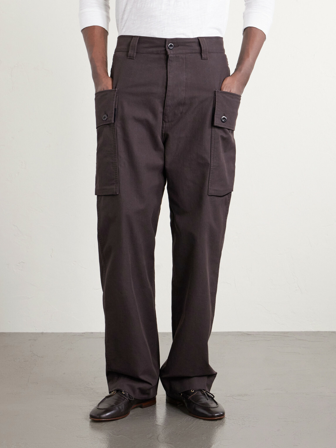 Margaret Howell - Straight-Leg Cotton-Twill Cargo Trousers - Brown