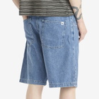 Edwin Men's Denim Worker Shorts in Blue light stone washed