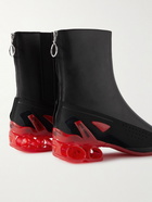 Raf Simons - Cycloid-4 Nylon and Suede-Trimmed Leather Ankle Boots - Black