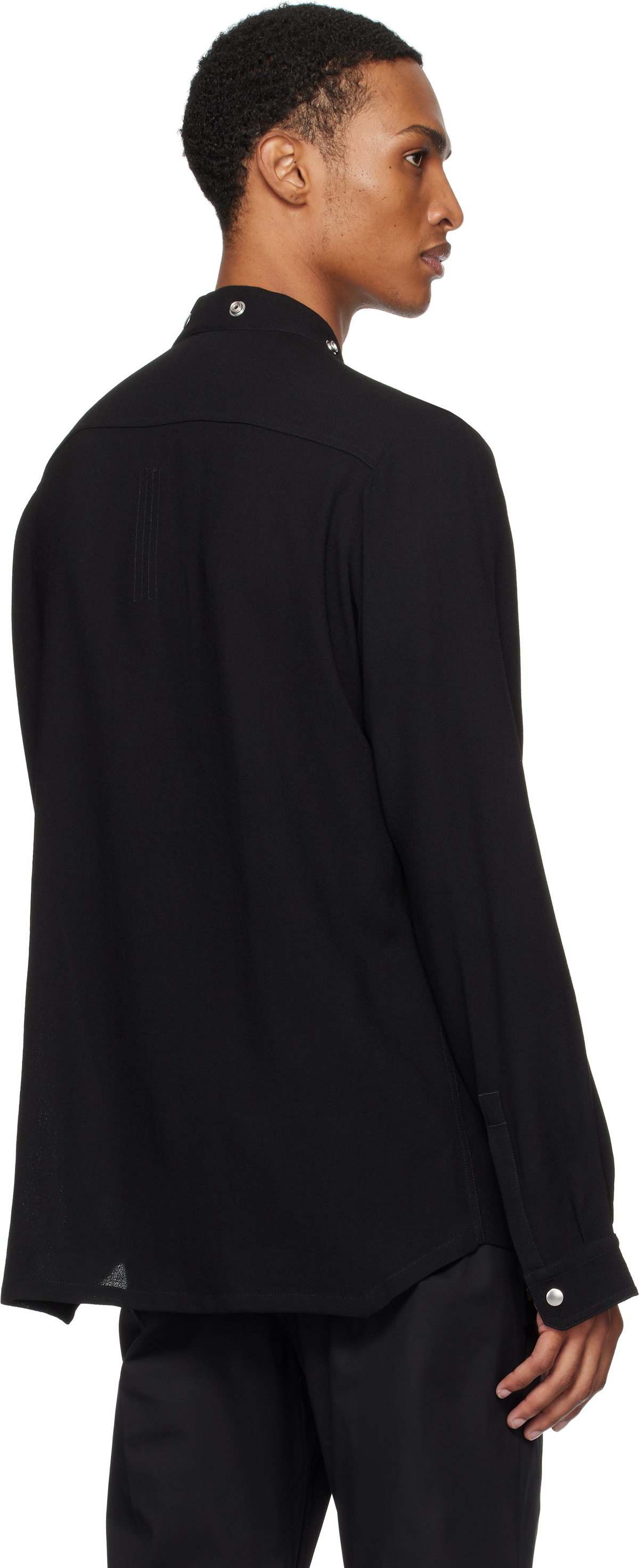 Rick Owens Black Concordians Larry Fogpocket Shirt Rick Owens