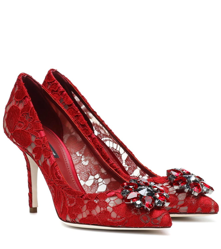 Photo: Dolce&Gabbana Bellucci embellished lace pumps