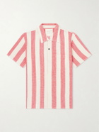 Kardo - Camp-Collar Striped Cotton Shirt - Red