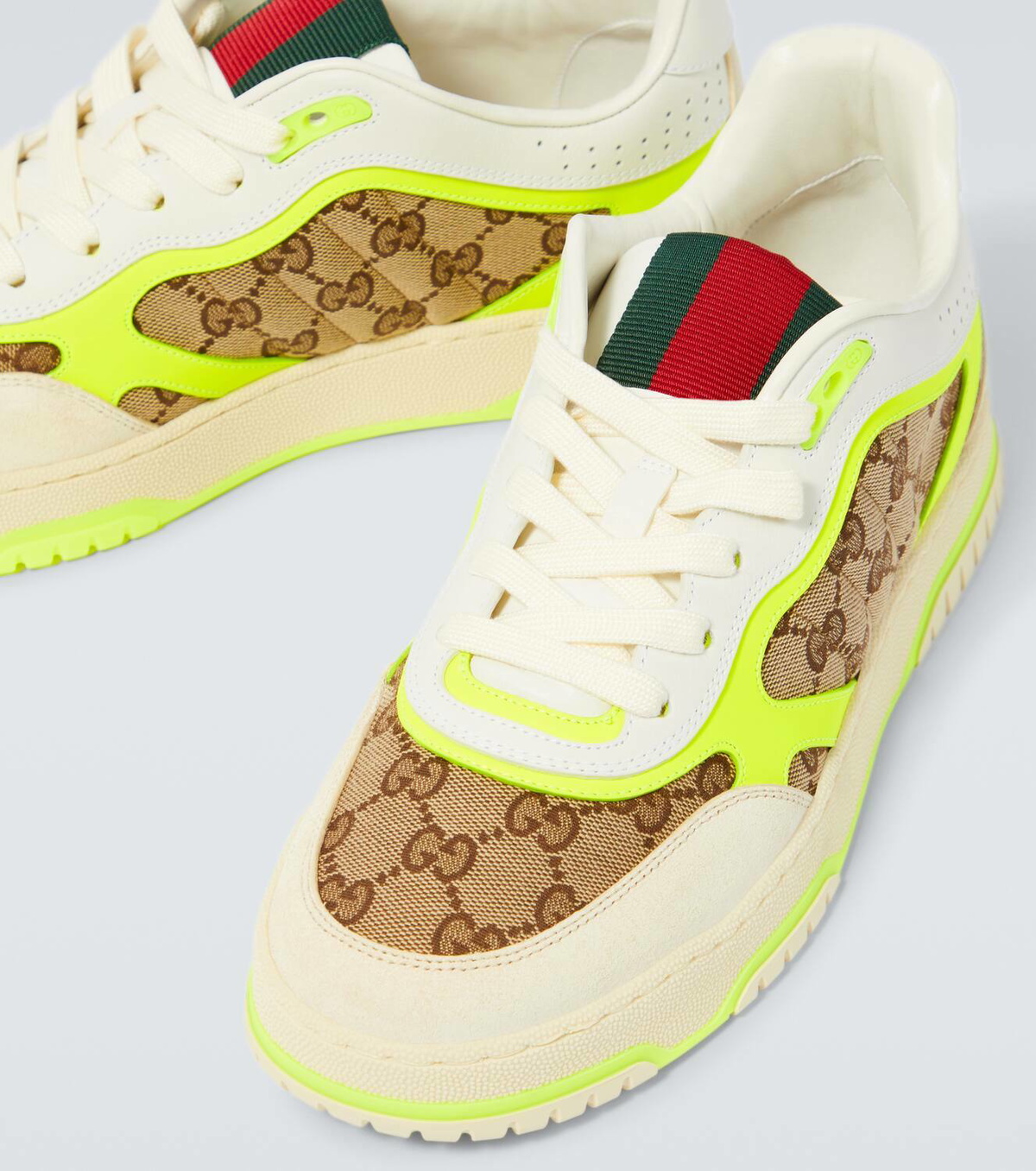 スニーカー GUCCI RE-WEB SNEAKER IN GREEN GG FABRIC Women's Gucci Re-Web sneaker in dark green GG canvas | GUCCI® US
