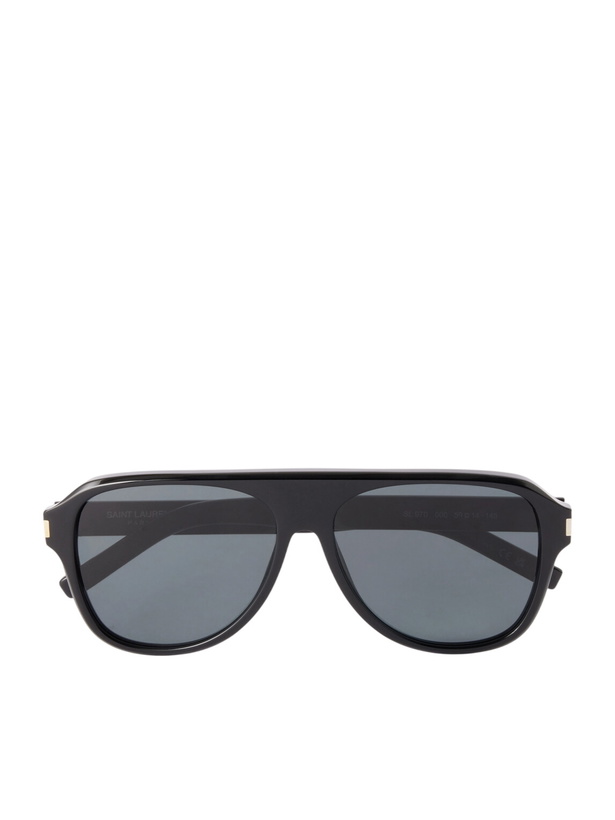 Photo: SAINT LAURENT - SL 970 Aviator-Style Acetate Sunglasses - Black