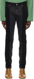 MM6 Maison Margiela Black Faded Jeans