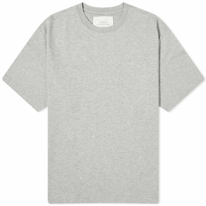 Photo: Studio Nicholson Men's Bric T-Shirt in Grey Marl