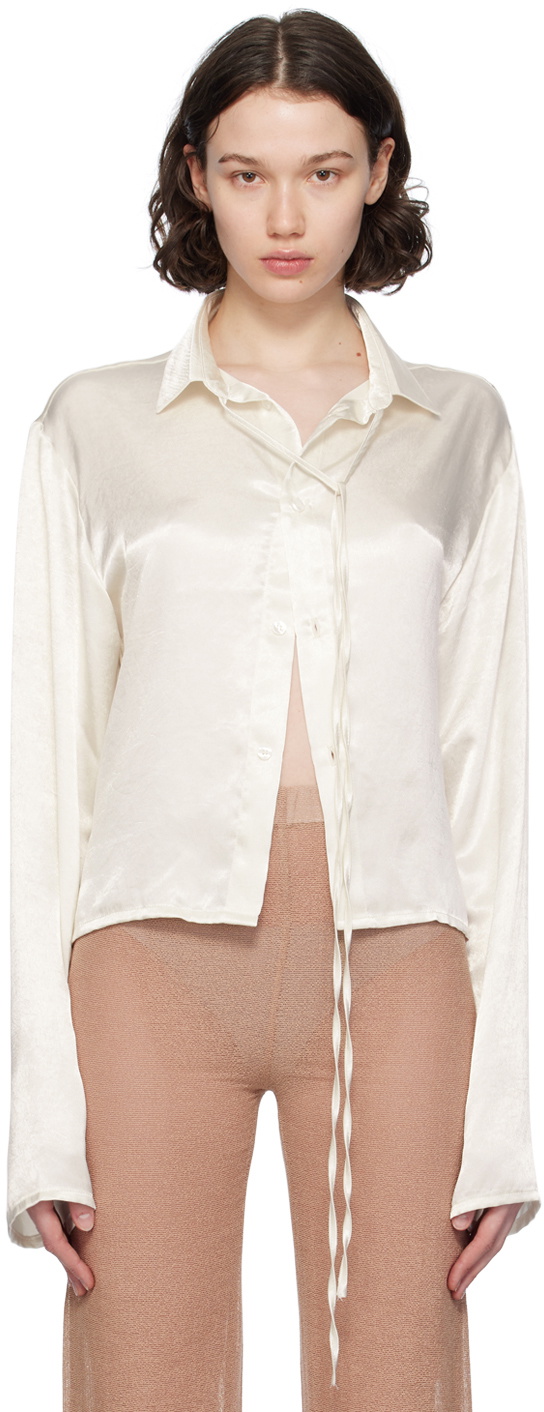 Ludovic de Saint Sernin Off-White Crop Shirt