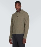 Ami Paris Hairy wool-blend polo sweater