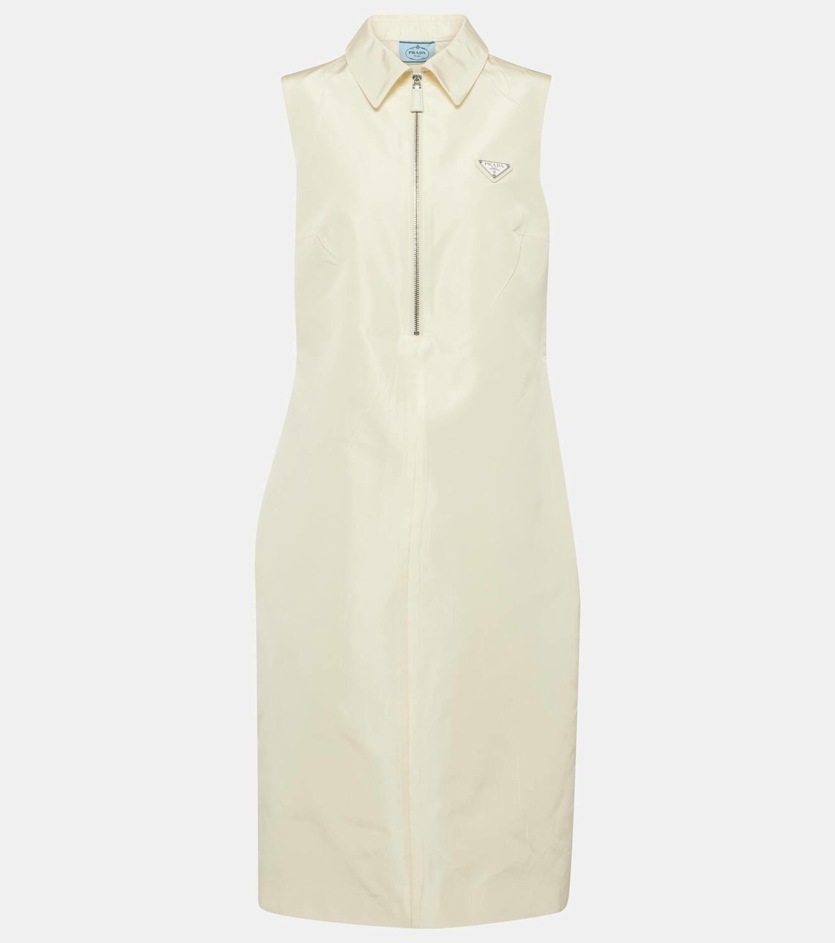 Prada Half-zip silk-blend midi dress Prada