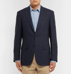 Canali - Navy Travel Wool-Hopsack Blazer - Blue