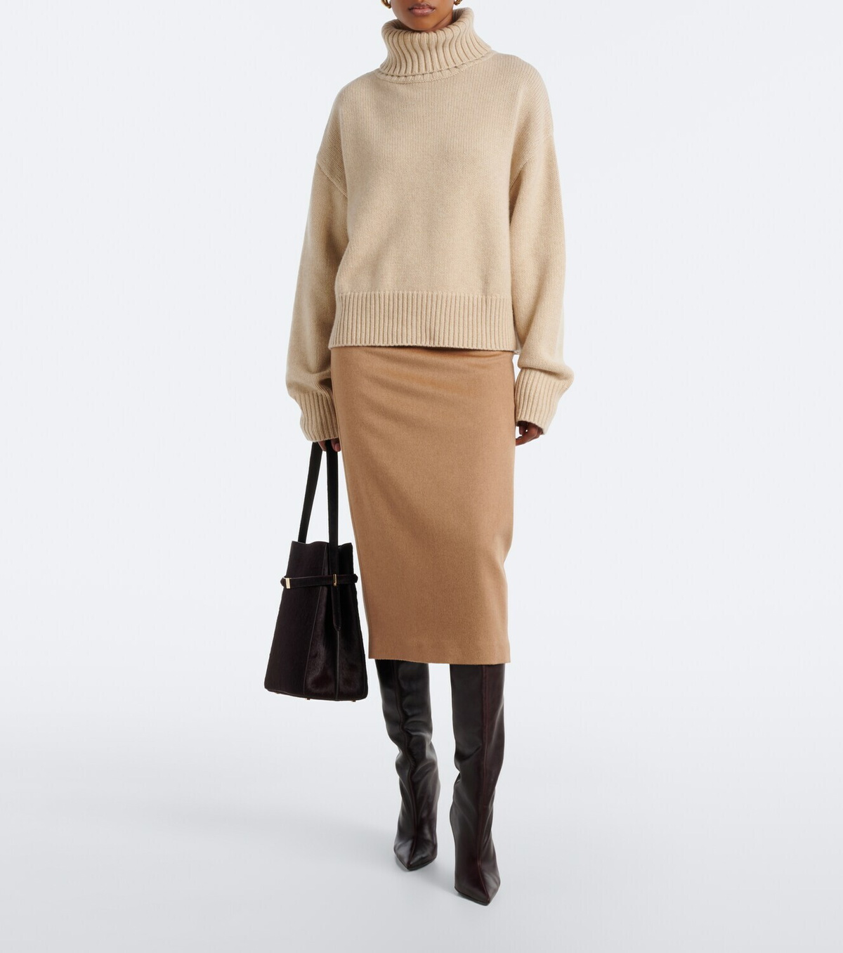 Max Mara Camel hair midi skirt