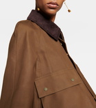 Loewe Collared cropped cotton parka
