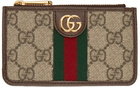 Gucci Beige Ophidia Card Holder