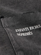 Enfants Riches Déprimés - Thrashed Distressed Logo-Print Cotton-Jersey T-Shirt - Black