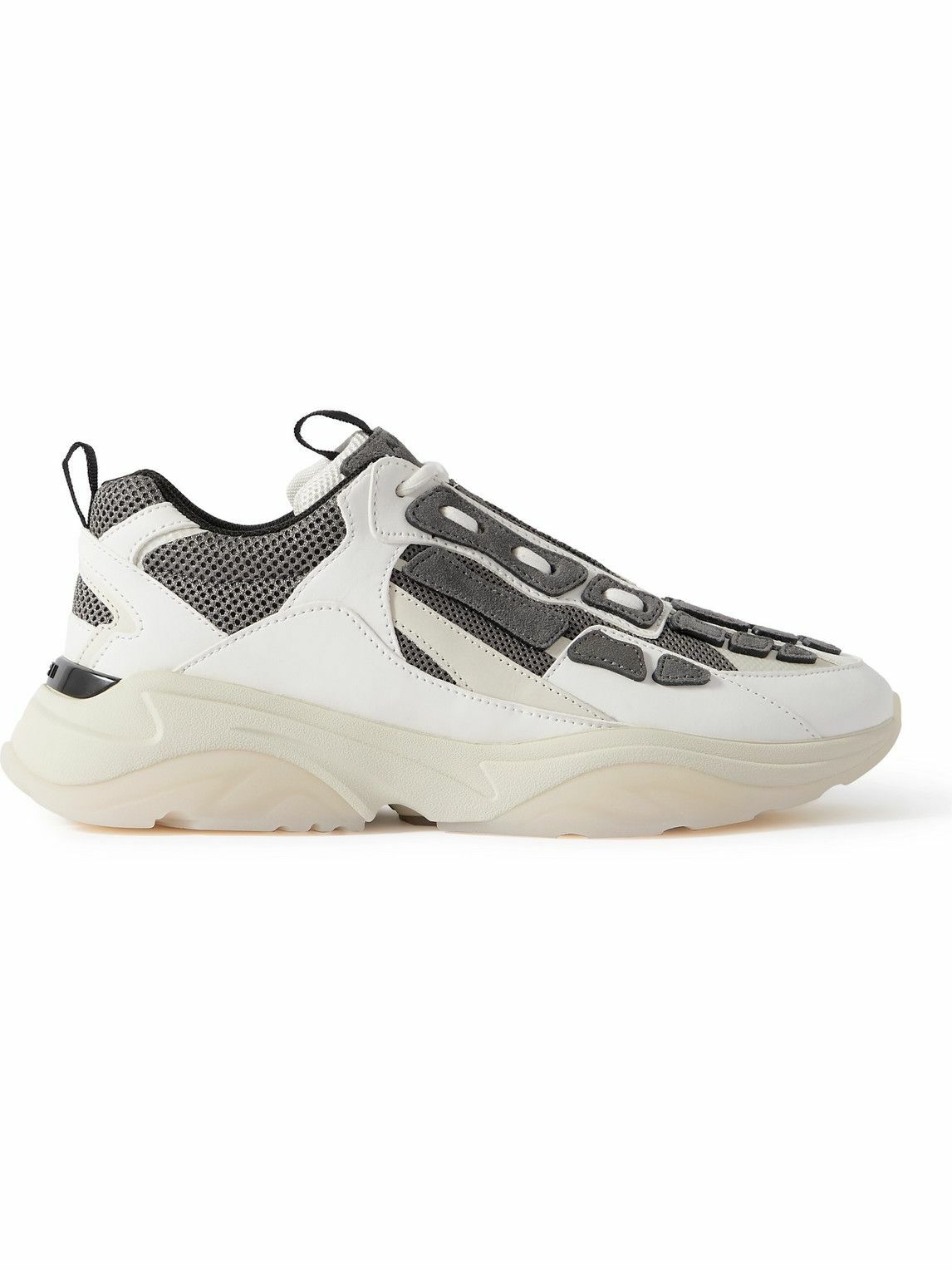 AMIRI - Bone Runner Leather, Mesh and Suede Sneakers - Brown