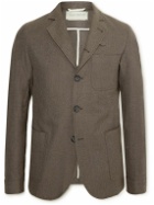 Oliver Spencer - Solms Unstructured Wool and Cotton-Blend Flannel Blazer - Brown