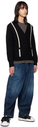 BEAMS PLUS Black Stripe Cardigan