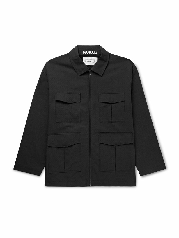 Photo: MANAAKI - Raranga Cotton-Twill Jacket - Black