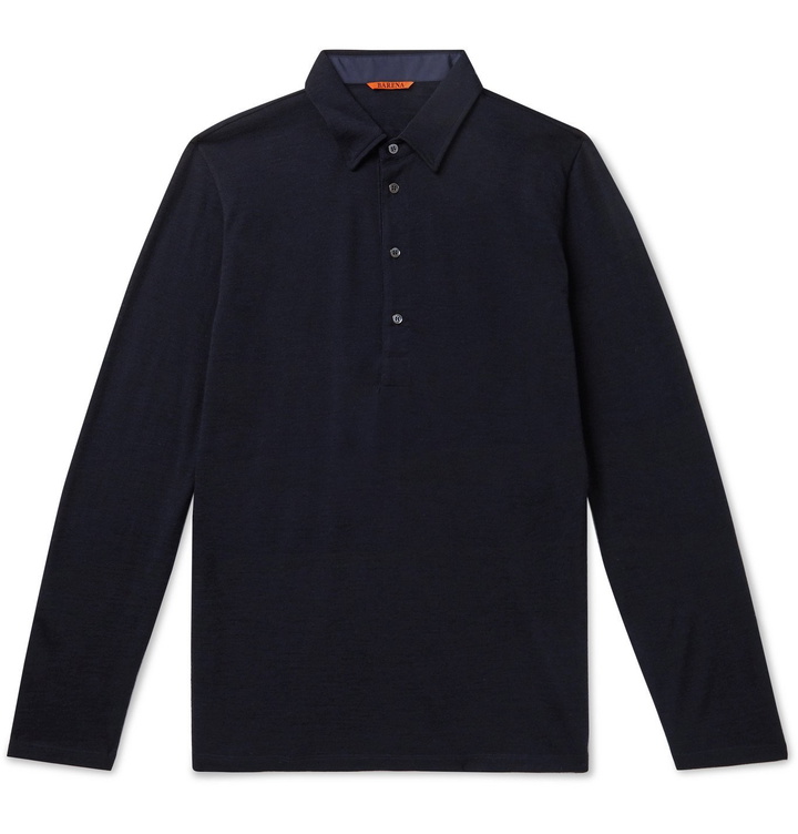 Photo: Barena - Wool-Blend Polo Shirt - Blue