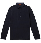 Barena - Wool-Blend Polo Shirt - Blue