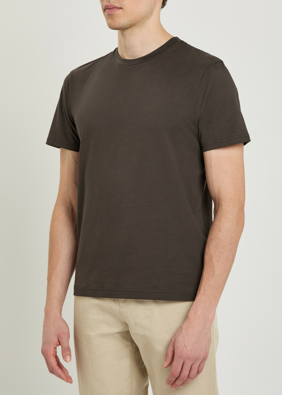 Sunspel Cotton T-shirt Dark Brown