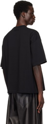 VETEMENTS Black Oval Logo Cropped T-shirt