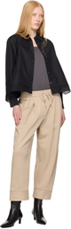 3.1 Phillip Lim Black Long Sleeve Flounce Hem Shirt