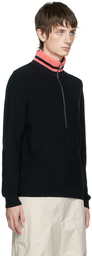 Moncler Black Zip-Up Sweater