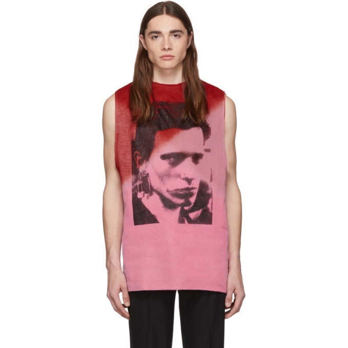Photo: Raf Simons Pink and Red Multilayered T-Shirt