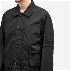 C.P. Company Men's Flatt Nylon Chore Jacket in Black