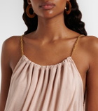 Xu Zhi Chain-detail draped top