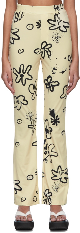 Photo: TheOpen Product Yellow Polyester Lounge Pants