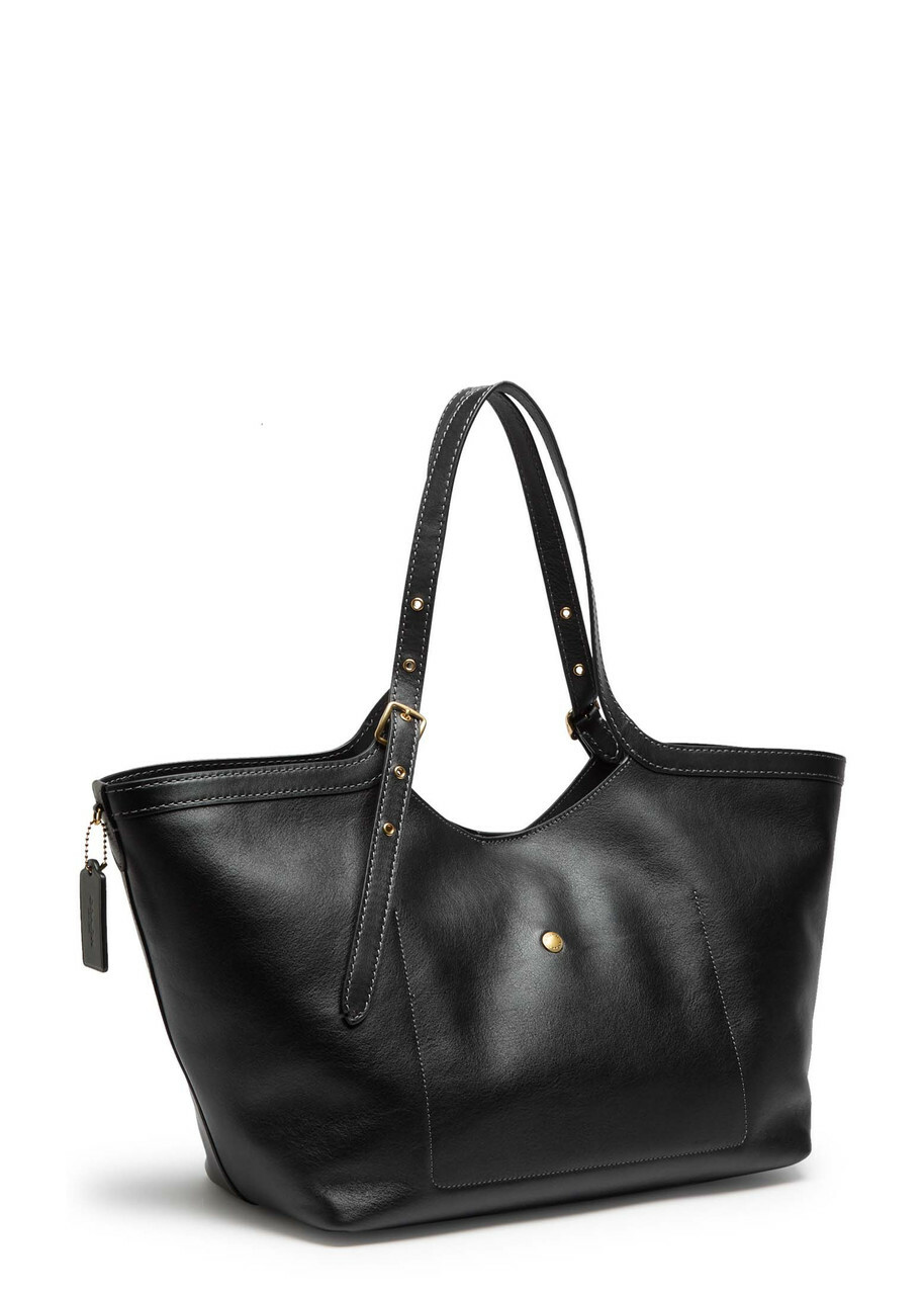 Coach Gramercy Grained Leather Tote - Black - One Size