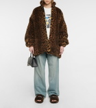 Balenciaga Leopard-print faux fur jacket