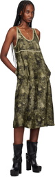 R13 Green Taped Tank Midi Dress.