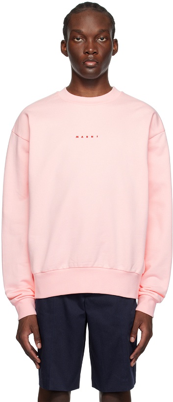 Photo: Marni Pink Printed Sweatshirt