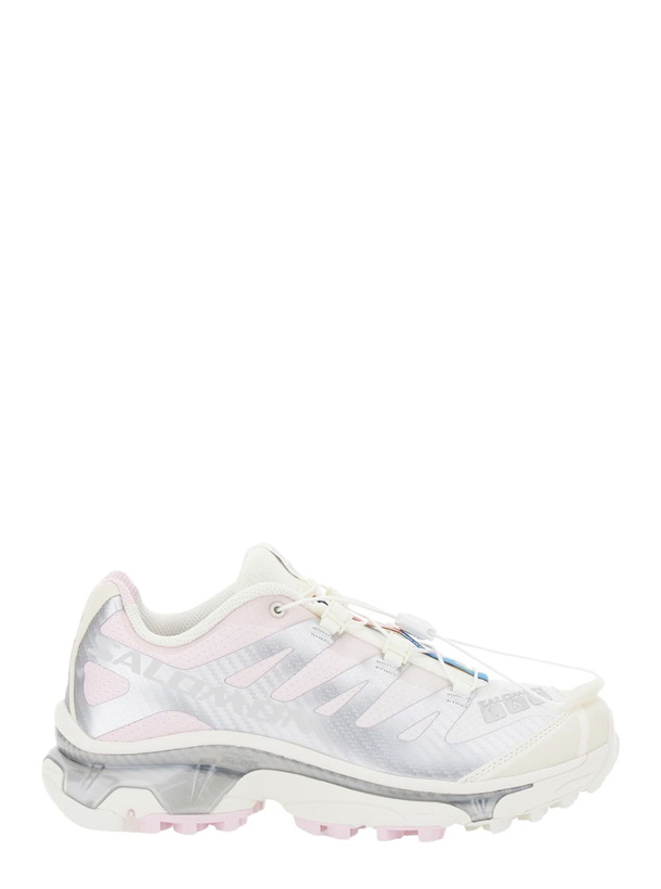 Photo: Salomon xt-4 Og Pink Low Top Sneakers With Mesh Panels In Fabric Unisex