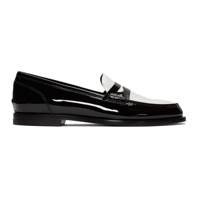 Photo: Balmain Black and White Patent Kriss Loafers
