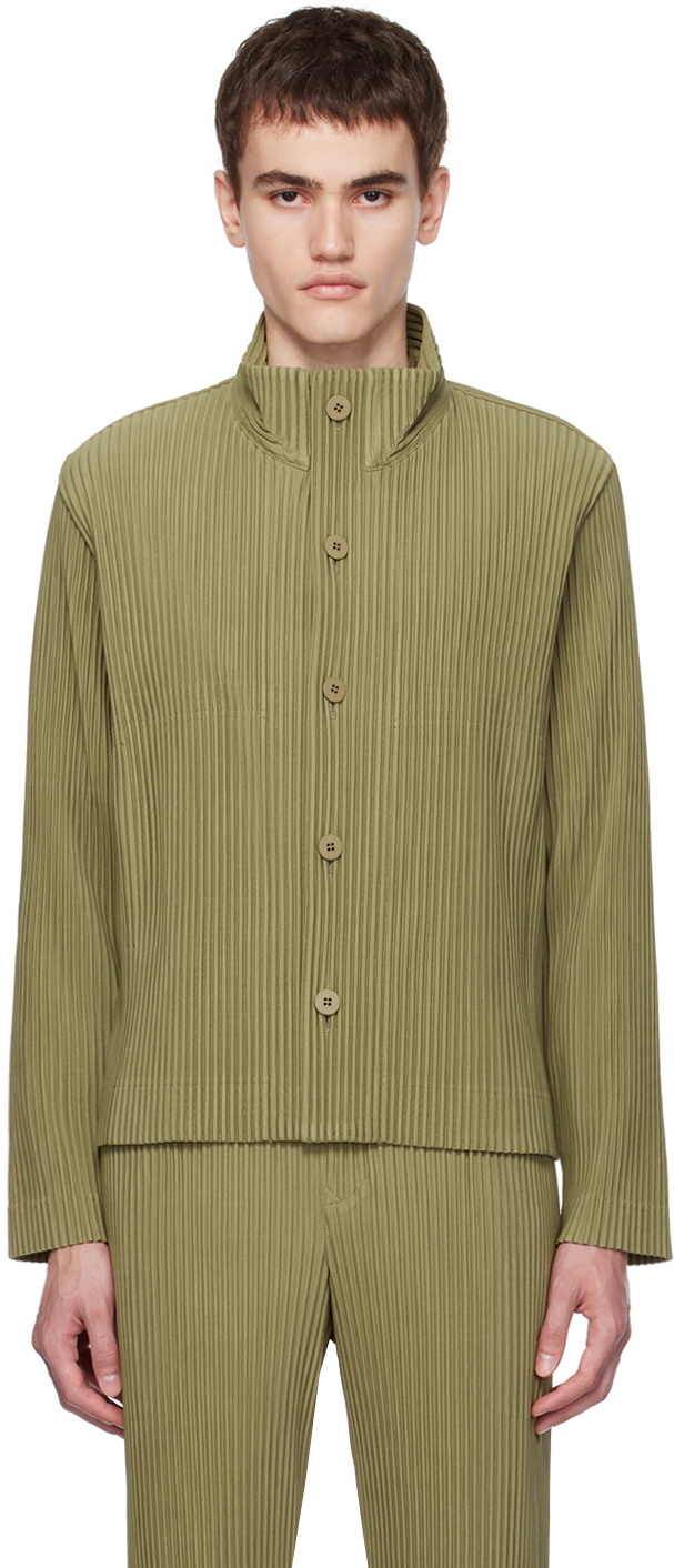 HOMME PLISSE TAILORED PLEATS 1 カーキ 1 HOMME PLISSÉ ISSEY MIYAKE Khaki Tailored Pleats 1 Jacket Homme