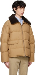 Dunst Brown Faux-Shearling Collar Down Jacket