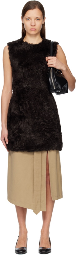 Photo: Acne Studios Brown Faux-Fur Minidress