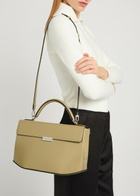 Toteme Glossed Leather top Handle bag - Beige - One Size
