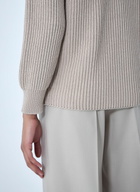 Max Mara Ribbed Knit High Neck Sweater
