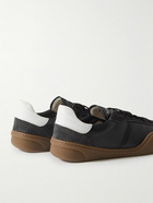 Acne Studios - Bars Low Suede-Trimmed Leather Sneakers - Black