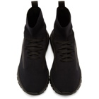 Filling Pieces Black Mid Knit Arch Sneakers